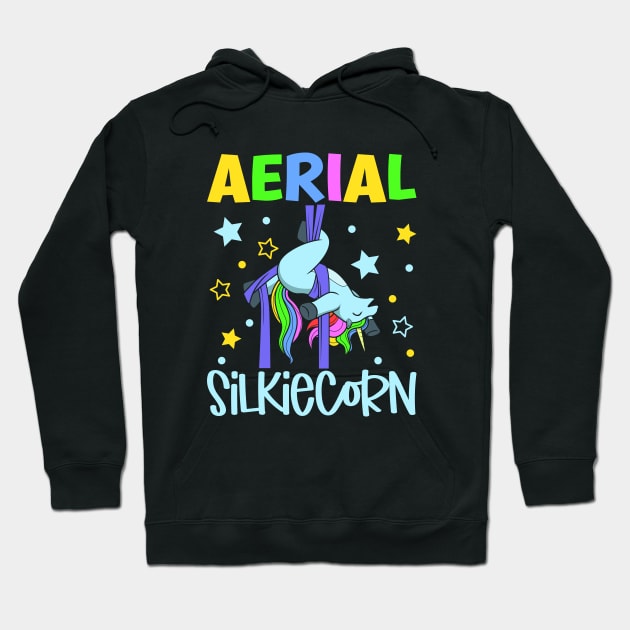 Aerial Silkiecorn - Aerial Silks Hoodie by Modern Medieval Design